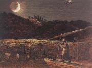 Samuel Palmer Cornfield by Moonlight painting